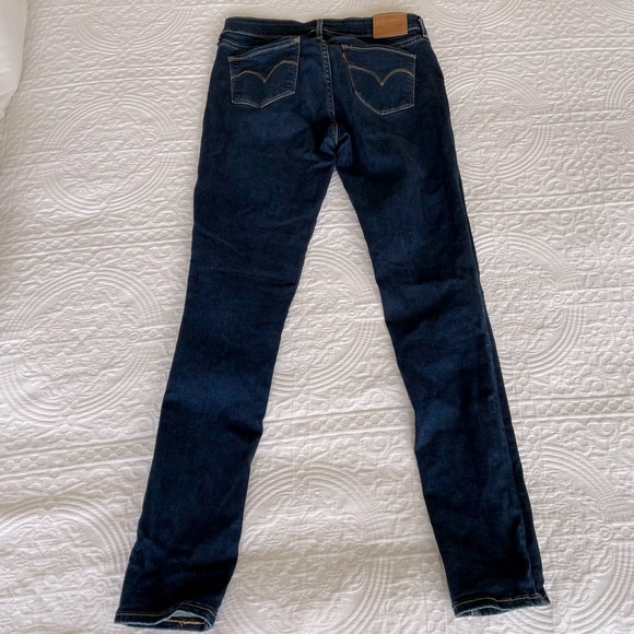 Levi’s Skinny Stretch 711 Dark Blue Wash Jeans - Picture 1 of 4